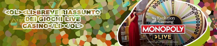 Monopoly live online casino